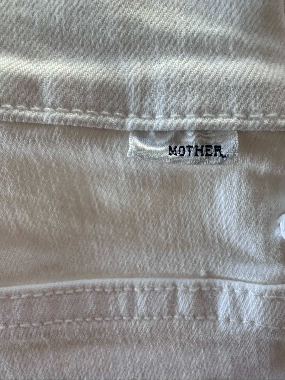 Mother The Insider Crop Step Fray White Jeans - Picture 7 of 9